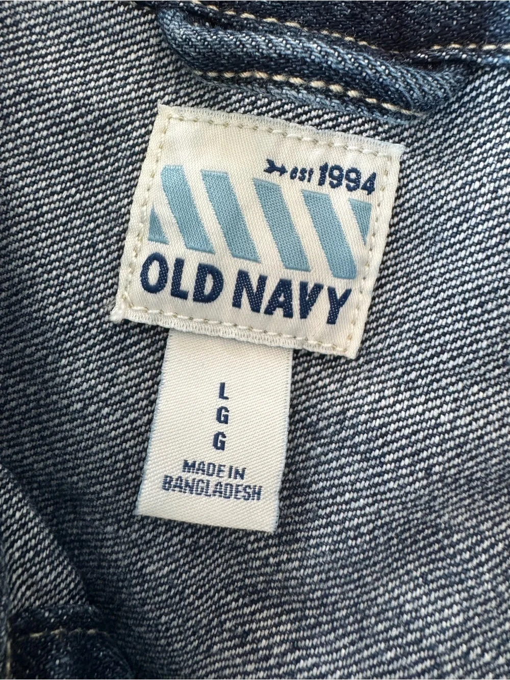 Old Navy Girls Large Denim Jean Jacket Dark Wash Classic Trucker Back to School